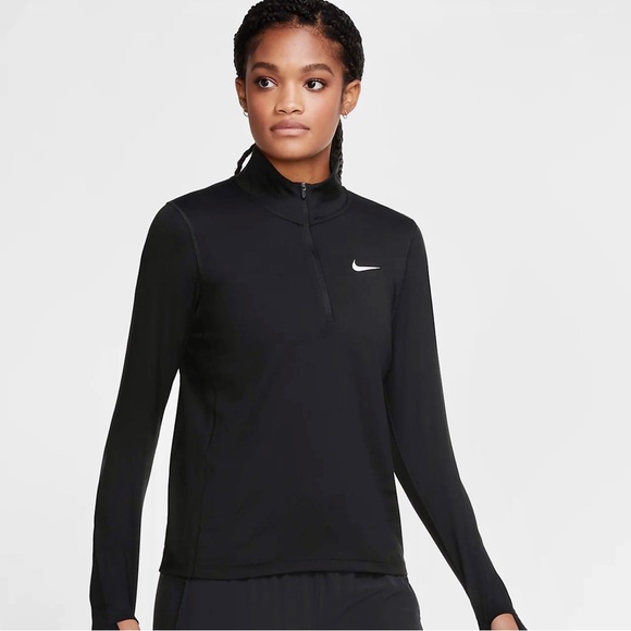 Nike Element Women's 1/2-Zip Running Black Top Size Small - Picture 1 of 4